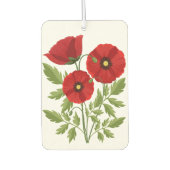 ポピー咲く楽しい夏の花 カーエアーフレッシュナー (正面)