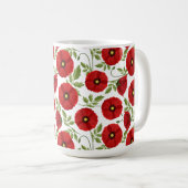 ポピー咲く楽しい夏の花 コーヒーマグカップ (正面右)