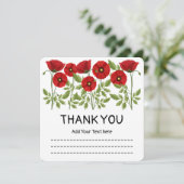 ポピー咲く楽しい夏の花 サンキューカード (スタンド正面)