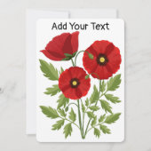 ポピー咲く楽しい夏の花 シーズンカード (正面)