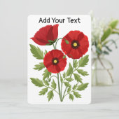 ポピー咲く楽しい夏の花 シーズンカード (スタンド正面)