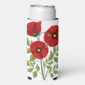 ポピー咲く楽しい夏の花 スリム缶クーラー (Seltzer正面)