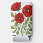 ポピー咲く楽しい夏の花 スリム缶クーラー (裏面)