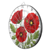 ポピー咲く楽しい夏の花 ダーツボード (正面右)