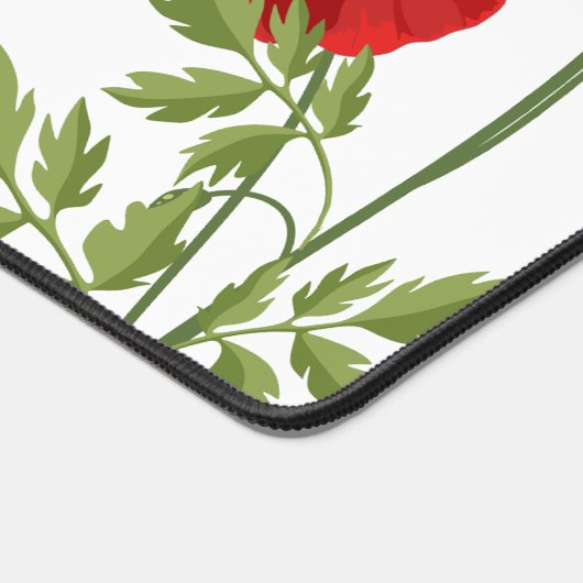 ポピー咲く楽しい夏の花 デスクマット (コーナー)