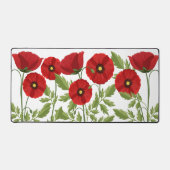 ポピー咲く楽しい夏の花 デスクマット (正面)