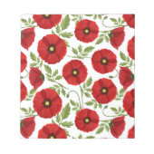 ポピー咲く楽しい夏の花 ノートパッド (正面)