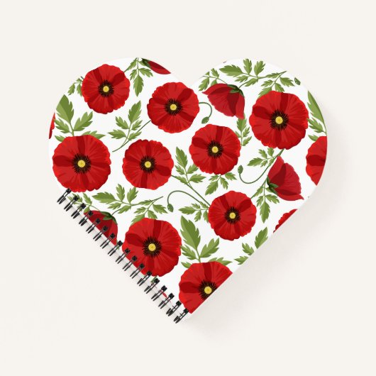 ポピー咲く楽しい夏の花 ノートブック (正面)