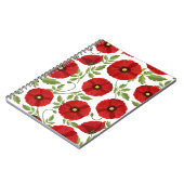 ポピー咲く楽しい夏の花 ノートブック (左側)