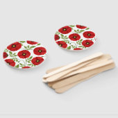 ポピー咲く楽しい夏の花 ハンドファン (組立なし)