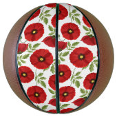 ポピー咲く楽しい夏の花 バスケットボール (縦)