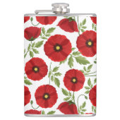 ポピー咲く楽しい夏の花 フラスク (正面)