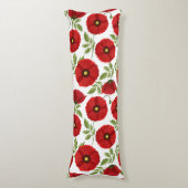 ポピー咲く楽しい夏の花 ボディピロー (正面縦)