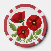 ポピー咲く楽しい夏の花 ポーカーチップ (裏面)