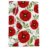 ポピー咲く楽しい夏の花 ミディアムペーパーバッグ (正面)