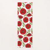 ポピー咲く楽しい夏の花 ヨガマット (正面)