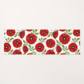 ポピー咲く楽しい夏の花 ヨガマット (正面(横))