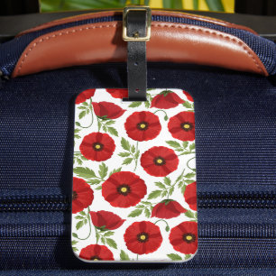 ポピー咲く楽しい夏の花 ラゲッジタグ