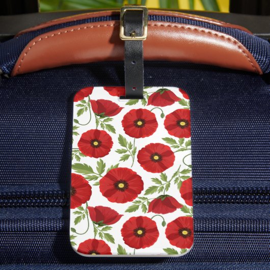 ポピー咲く楽しい夏の花 ラゲッジタグ (正面インサイチュ2)