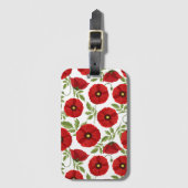 ポピー咲く楽しい夏の花 ラゲッジタグ (正面縦)