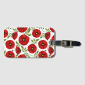 ポピー咲く楽しい夏の花 ラゲッジタグ (正面横)