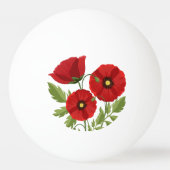 ポピー咲く楽しい夏の花 卓球ボール (裏面)