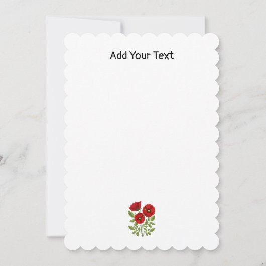 ポピー咲く楽しい夏の花 招待状 (裏面)