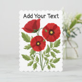 ポピー咲く楽しい夏の花 招待状 (スタンド正面)