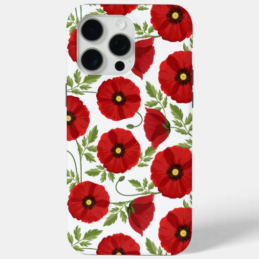 ポピー咲く楽しい夏の花 Case-Mate iPhoneケース (裏面)