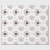 ポピー図解入りの、写真付きの ラッピングペーパー (フラット)