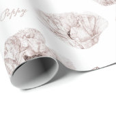 ポピー図解入りの、写真付きの ラッピングペーパー (ロールコーナー)