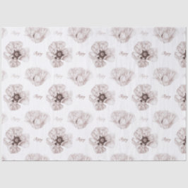 ポピー図解入りの、写真付きの 薄葉紙