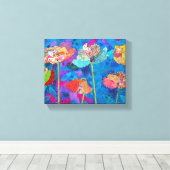 ポピー場 キャンバスプリント (インサイチュ (ウッドフロア))