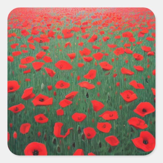ポピー場 スクエアシール (正面)