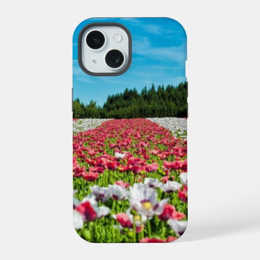 ポピー場 iPhone 15ケース (裏面)