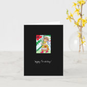 ポピー女の子ハッピーバースデー! カード (黄色い花)