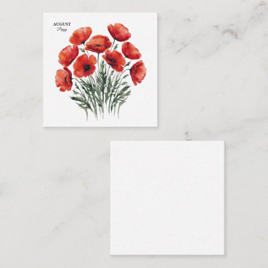 ポピー威厳がある開花-パーソナライズされた誕生日プレゼント エンクロージャーカード (正面/裏面)