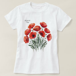 ポピー威厳がある開花-パーソナライズされた誕生日プレゼント Tシャツ