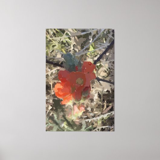 ポピー引き伸ばしキャンバス印刷 キャンバスプリント (正面)