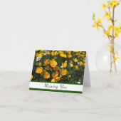 ポピー恋しく思ズ·ノテカード カード (黄色い花)