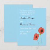 ポピー招待状 インビテーションポストカード (正面/裏面)