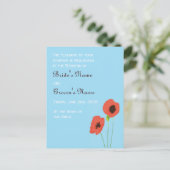 ポピー招待状 インビテーションポストカード (スタンド正面)