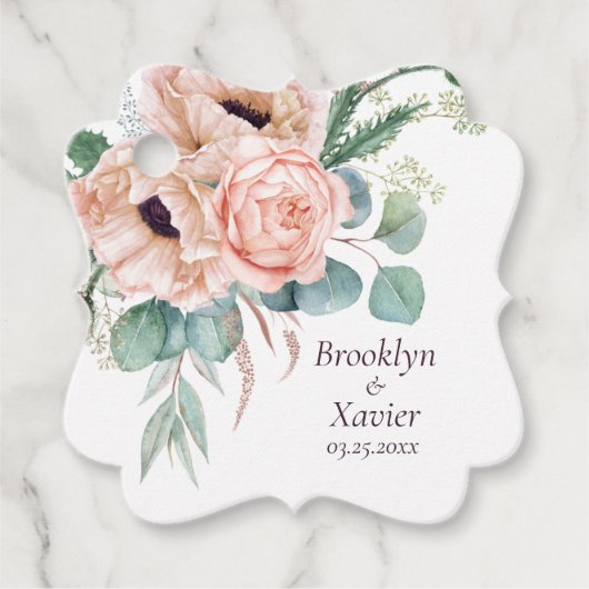 ポピー放射結婚線 フェイバータグ (正面)