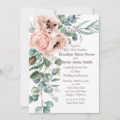 ポピー放射結婚線 招待状 (正面)