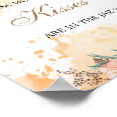 ポピー数キスブライダルシャワーゲームポスト ポスター (角)