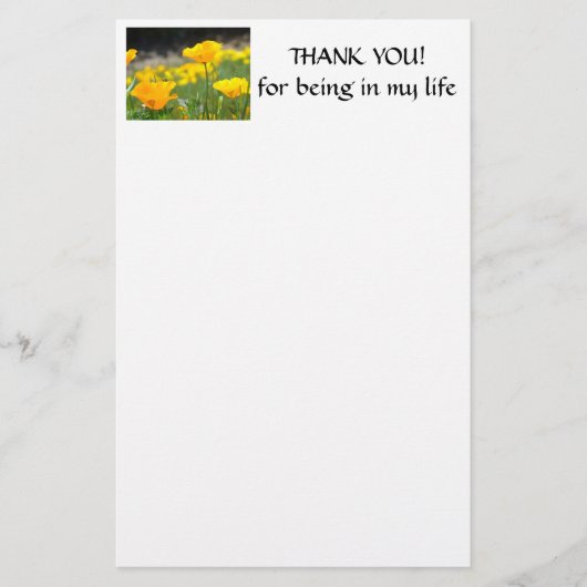 ポピー文房具 THANK YOU STATIONERY 便箋 (正面)