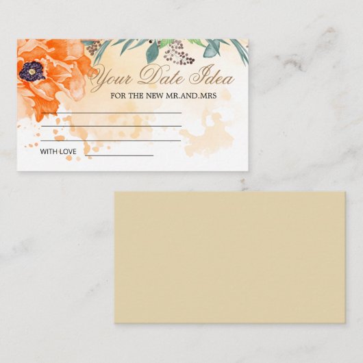 ポピー日付の夜アイディア。JARエンクロージャの日付 エンクロージャーカード (正面/裏面)