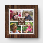 ポピー最高のエバーグランドパ4フォトコラージュダークウッド フォトプラーク (正面)