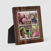 ポピー最高のエバーグランドパ4フォトコラージュダークウッド フォトプラーク (正面)