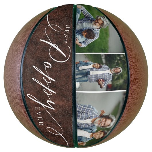 ポピー最高のエバーレザーファーザーデイフォトコラージュ バスケットボール (縦)